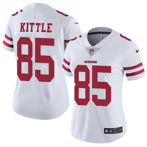 San Francisco 49ers Limited White Women George Kittle Road NFL Jersey 85 Vapor Untouchable